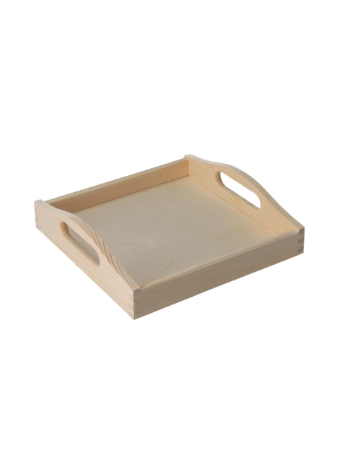 ČistéDřevo Dřevěný servírovací tác 24x24 cm
