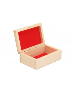ČistéDřevo Dřevěná krabička s červenou výstelkou