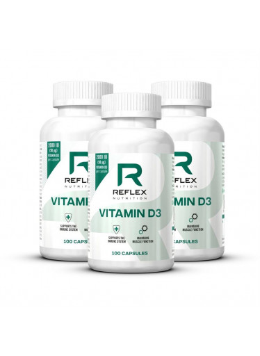 Reflex Vitamin D3, 100 kapslí 2 + 1 ZDARMA