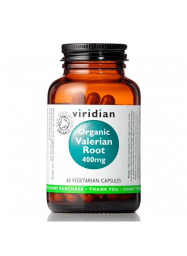 Viridian Valerian Root, 400 mg, Organic, 60 kapslí