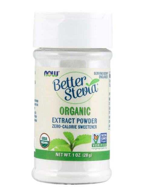 NOW Better Stevia Extract Powder (Stévia prášek), Organic, 28 g
