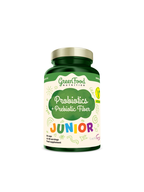GreenFood Junior Probiotika s prebiotickou vlákninou 90 kapslí