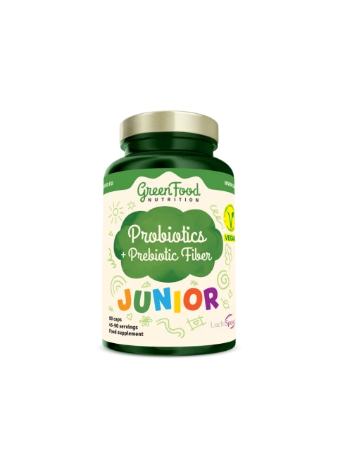 GreenFood Junior Probiotika s prebiotickou vlákninou 90 kapslí