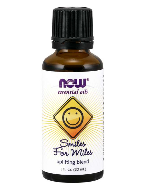 NOW Essential Oil, Smiles of Miles Oil Blend (éterický olej, povzbuzující směs), 30 ml