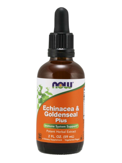 NOW Echinacea & Goldenseal Plus (Třapatka & Vodilka kanadská), 59 ml