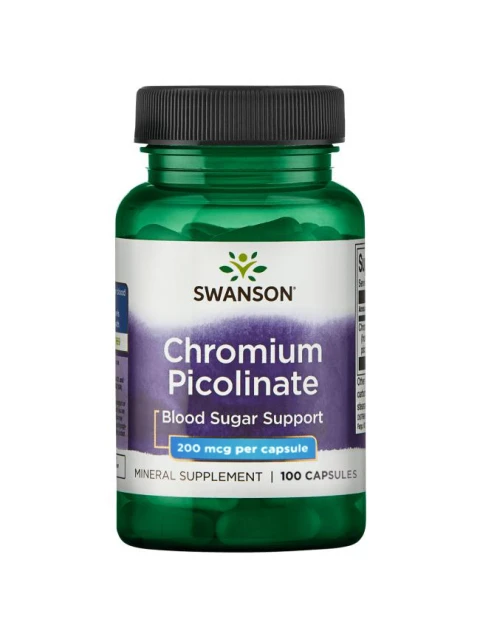Swanson Chromium Picolinate, 200mcg, 100 kapslí