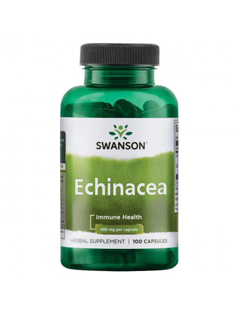 Swanson Echinacea (Třapatka nachová), 400 mg,  100 kapslí