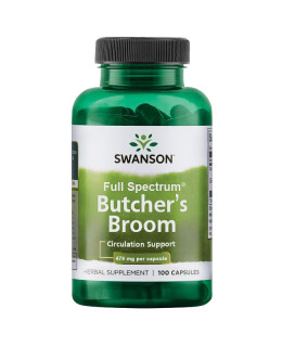 Swanson Butcher's Broom (Listnatec pichlavý), 470 mg, 100 kapslí