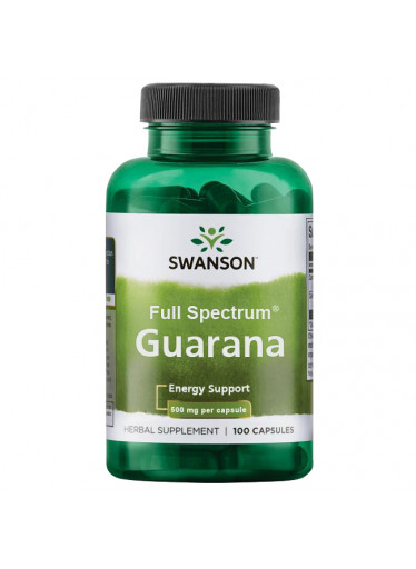 Swanson Guarana, 500 mg, 100 kapslí