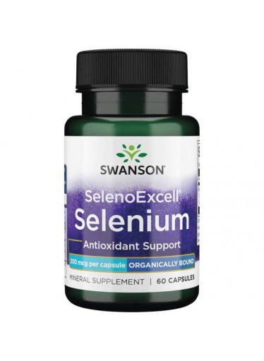 Swanson SelenoExcell®, Organický Selen, 200 mcg, 60 kapslí