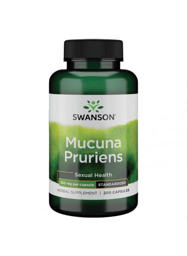 Swanson Mucuna Pruriens Extrakt (Sametové fazole), 350 mg, 200 kapslí