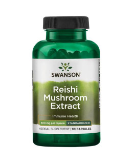 Swanson Reishi Mushroom Extract (Reishi extrakt), 500 mg, 90 kapslí