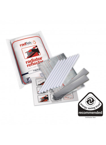 Radflek Úsporné radiátorové fólie 3 ks pro 6 radiátorů a 2ks Radstik