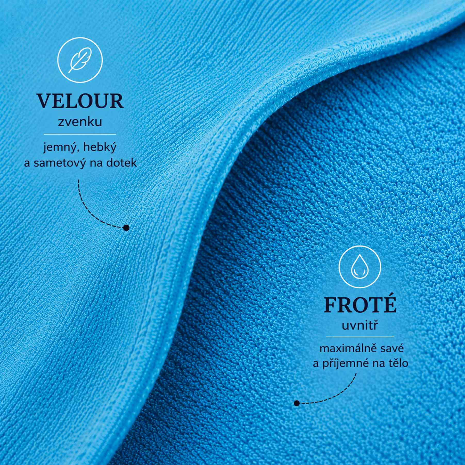 Detail hebkého materiálu dětského ponča